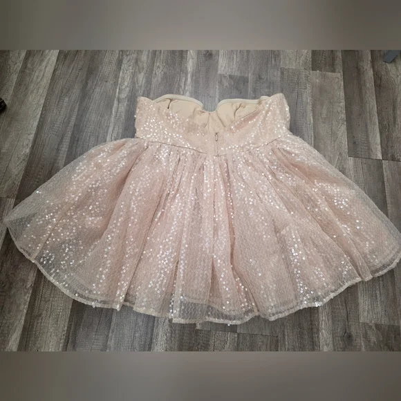 Nwt SELKIE CANDIED PARTY BLUE MOON SEQUIN PUFF DRESS xxl Cottage Fairycore - Picture 13 of 13